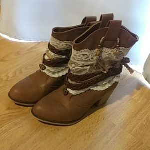 One-of-a-kind rustic boho boots